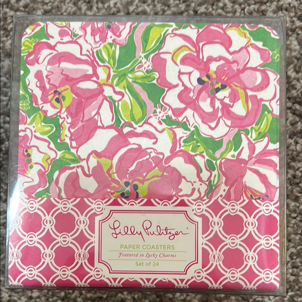 Lilly Pulitzer Paper Coasters in Lucky Charm